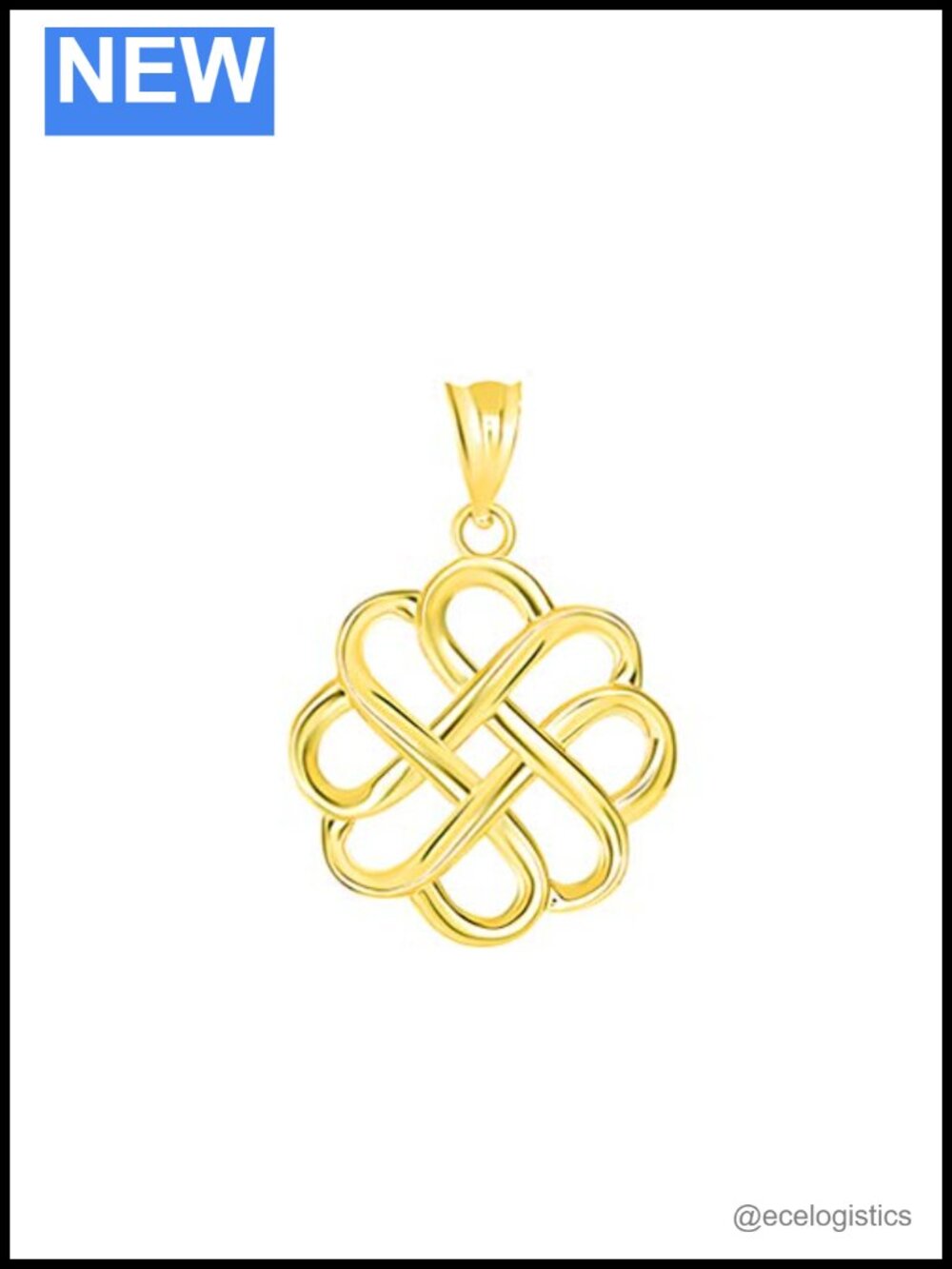10k Yellow Gold Celtic Knot Pendant